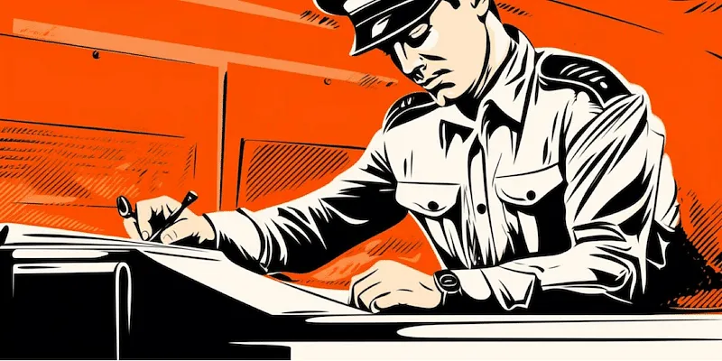 Person processing customs