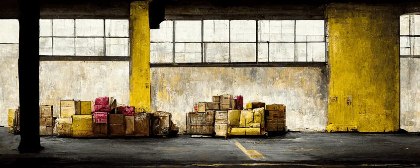 Inside of a warehouse