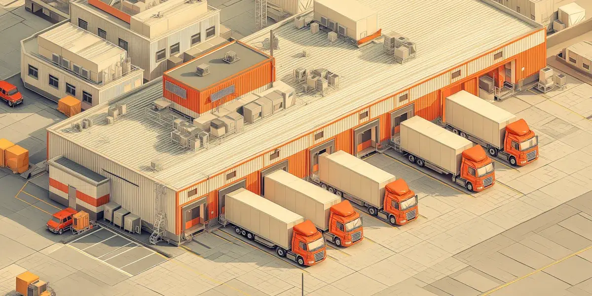 Yard management process flow diagram from gate check-in to departure