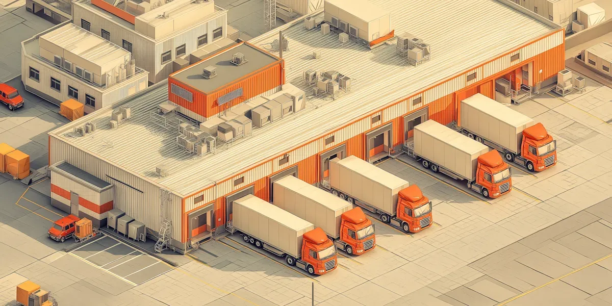 Yard management process flow diagram from gate check-in to departure
